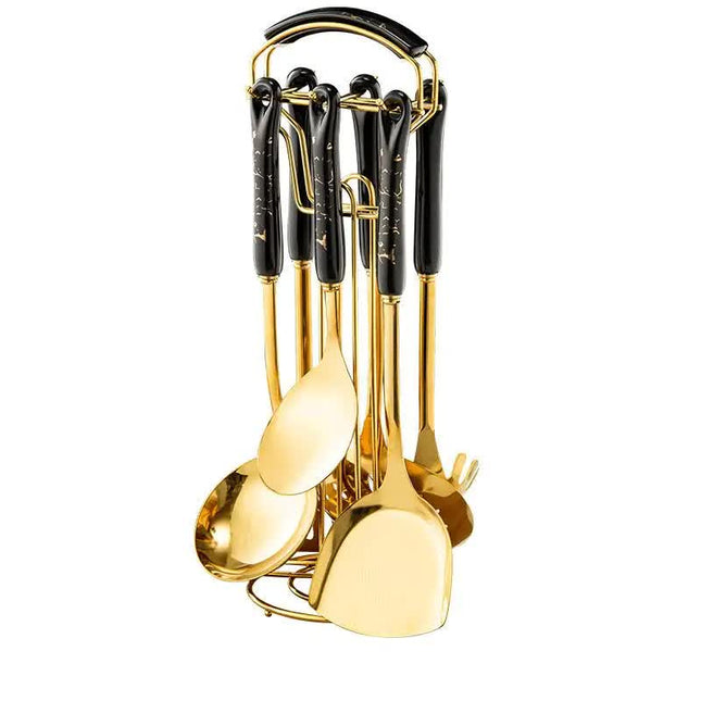 Black Gold Stainless Steel Kitchen Utensil Set