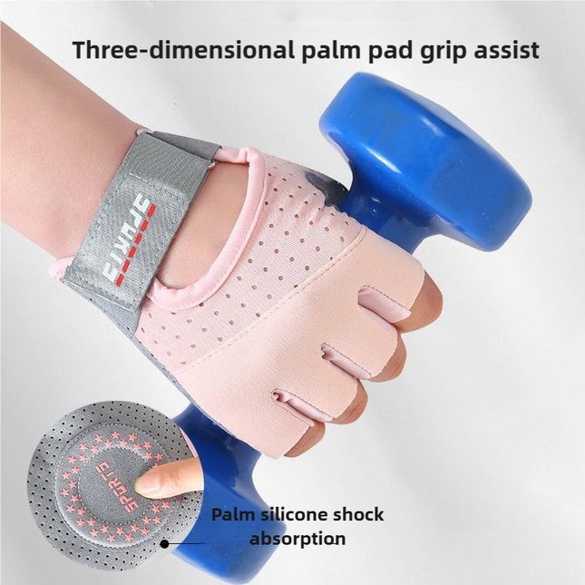 Blue/M Size Women's Non-Slip Breathable Sports Gloves – product detail