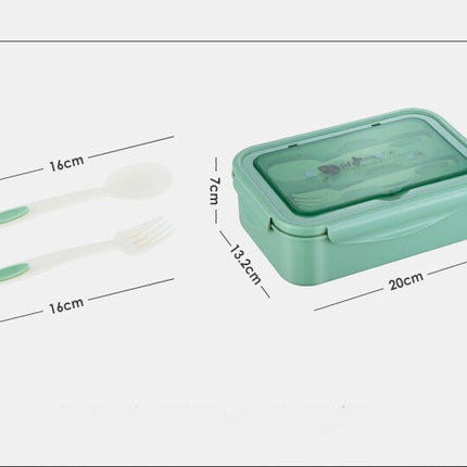 2 PCS Pink Multipurpose Lunch Box with Spoon and Fork
