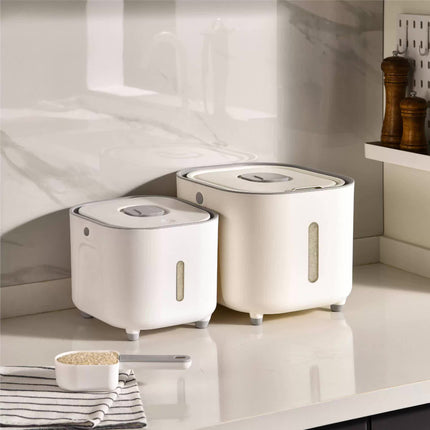 Large Capacity Rice Storage Container with Handle - Airtight, Press-to-Open Design for Convenient Rice Storage 21*23*20cm