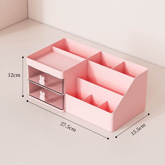 Pink Drawer-Style Cosmetic Organizer