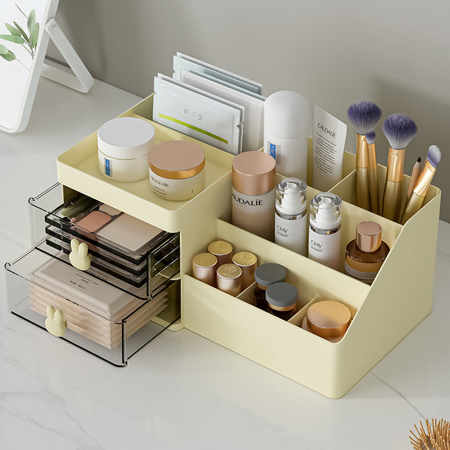 Pink Drawer-Style Cosmetic Organizer