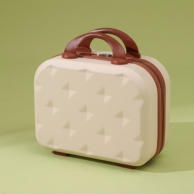 Beige 14-Inch Mini Handheld Luggage Case