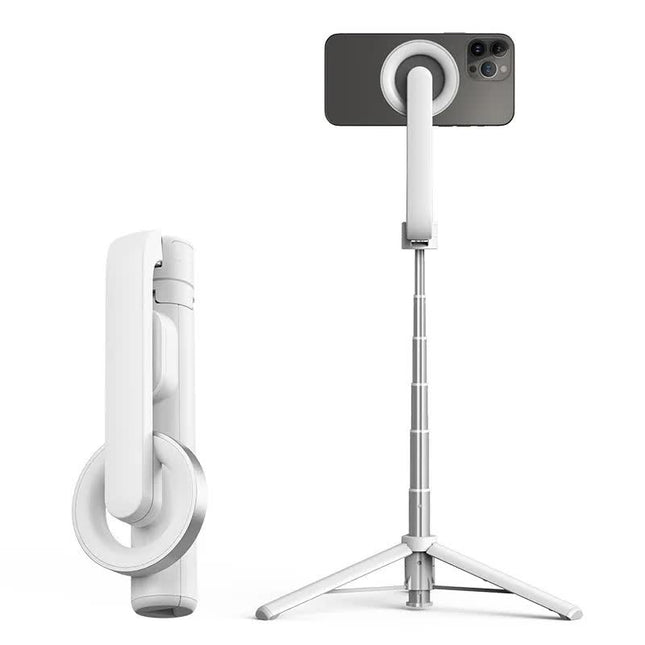 White Multifunctional Foldable Selfie Stick with Tripod Stand & Bluetooth Remote V888-ELOSUNG16041