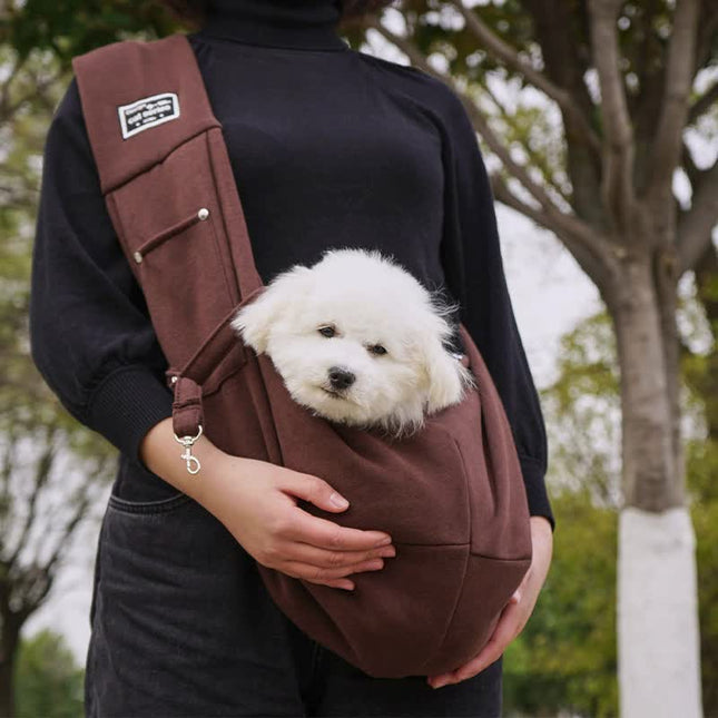 Brown Pet Sling Carrier Bag