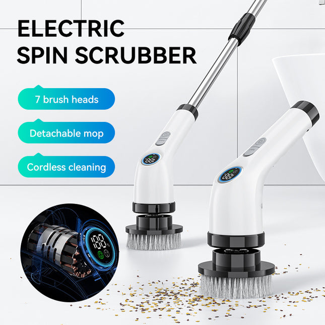 Electric Spin Scrubber with 7 Brush Heads