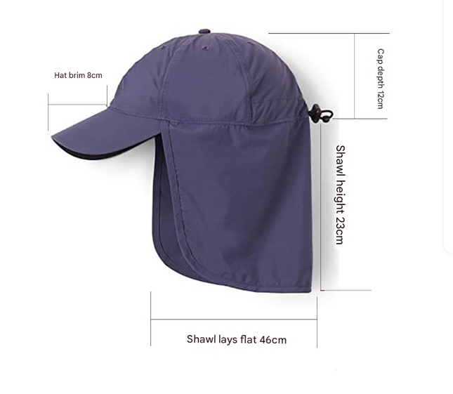 Nevy Blue UV Protection Outdoor Sun Hat with Neck Flap – product detail