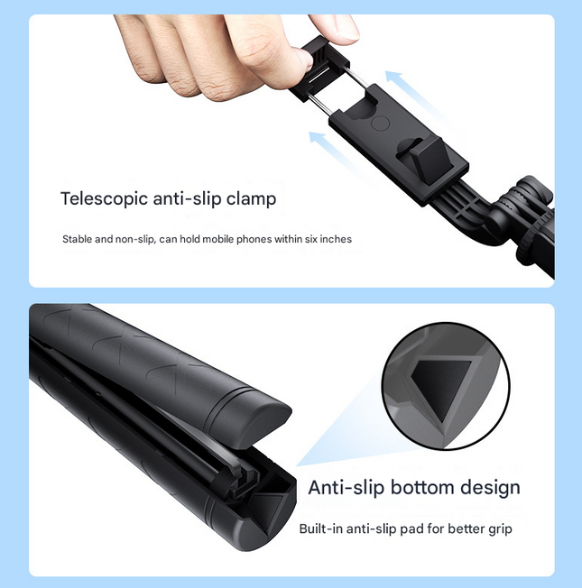 Double Light 3-in-1 Bluetooth Selfie Stick with Tripod and Remote Control – product detail