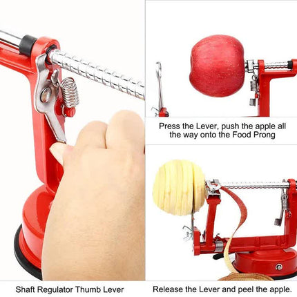 3-in-1 Apple Peeler Corer and Slicer with Suction Base Effortless Fruit Prep – product features
