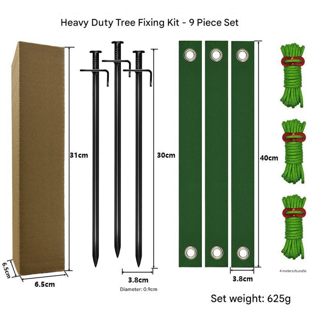Black Spike Heavy-Duty Tree Anchoring Kit