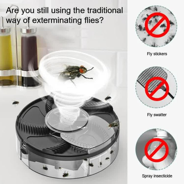 White Electric Rotating Fly Trap – product detail