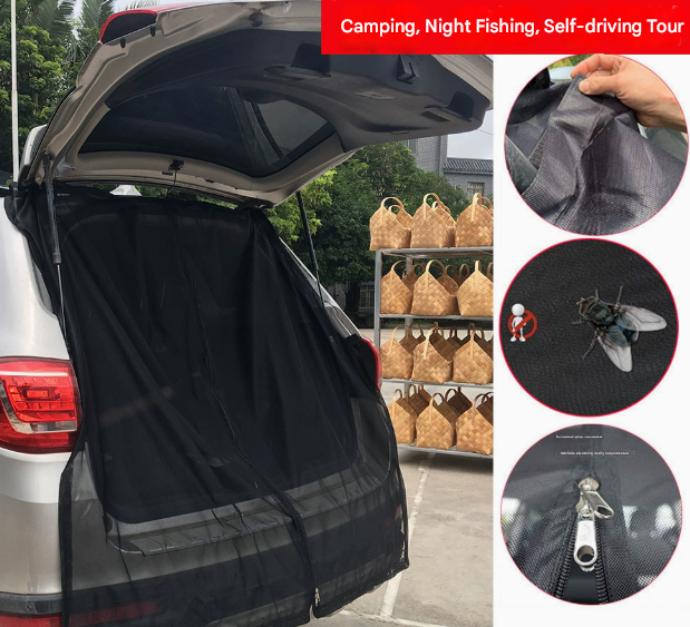 XL Magnetic Car Tailgate Mosquito Net