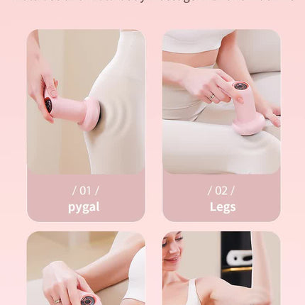 White Portable Electric Body Sculpting Massager - Slimming and Relaxation Tool