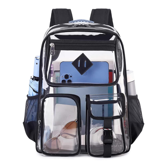 Black Clear Transparent Backpack