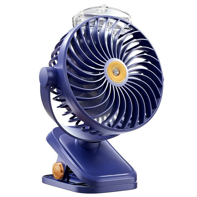 Blue Portable Clip-On Mist Fan