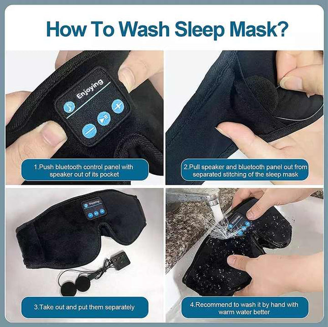 Blue Bluetooth 5.0 Wireless Sleep Eye Mask – product detail