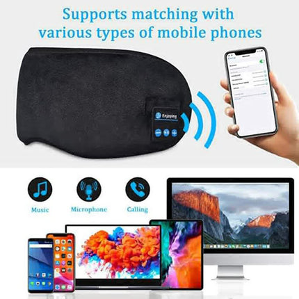 Blue Bluetooth 5.0 Wireless Sleep Eye Mask – shape and profile