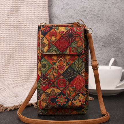 F Elegance Vintage Bohemian Style Wallet with Multi-Compartment Design - Large Capacity Zipper Clutch for Women