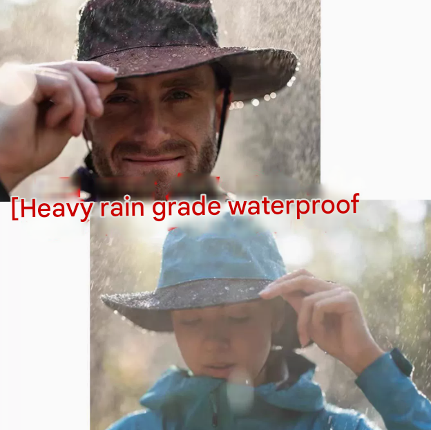 Blue Outdoor Waterproof Wide-Brim Rain Hat – product detail