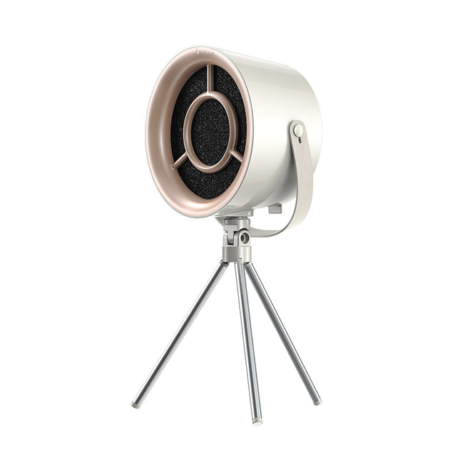 White Portable Retro-Style Desktop Air Purifier with Tripod Stand V888-ELOSUNG16443