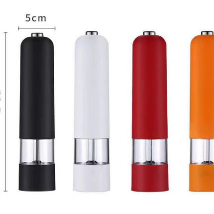 Red Elegant Red Electric Salt and Pepper Grinder - Modern and Compact for Effortless Seasoning