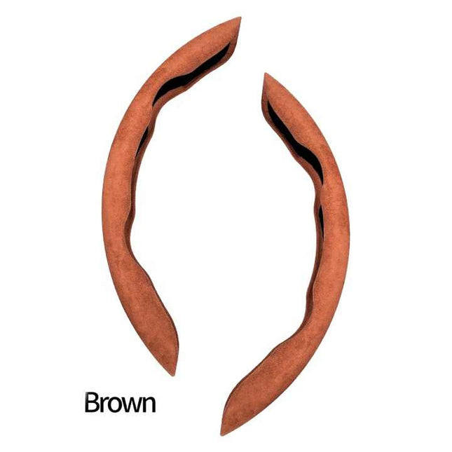 2 PCS Brown Steering Wheel Cover