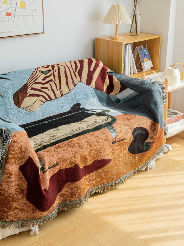 Safari-Inspired Woven Blanket – product detail