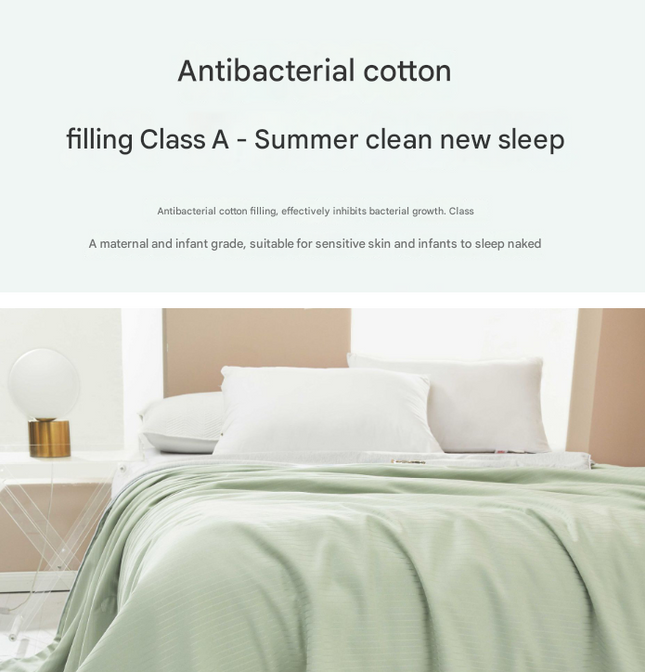 Beige Breathable Cotton Summer Quilt – product detail