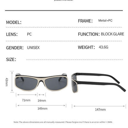 Grey Lenses With Black Edges Trendy Curved Sunglasses - Cat Eye Design UV Protection Stylish Glare-Blocking Shades