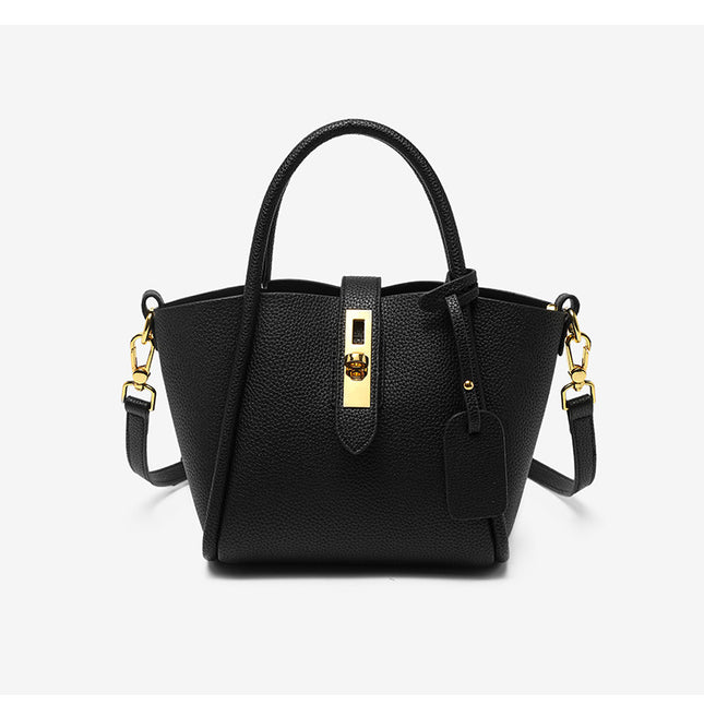 Black Genuine Leather Women's Handbag