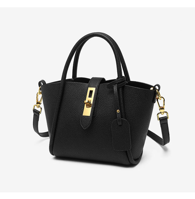 Black Genuine Leather Women's Handbag
