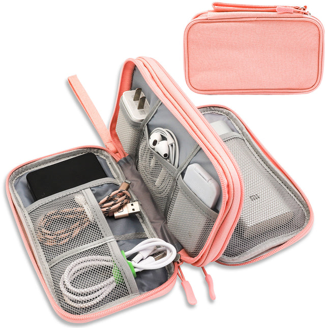 Pink Portable Digital Organizer Bag