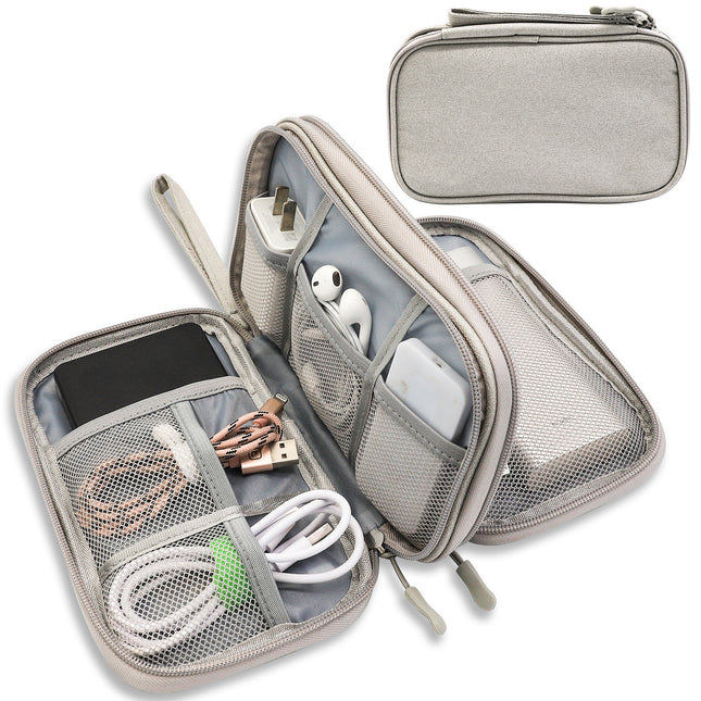 Grey Portable Digital Organizer Bag