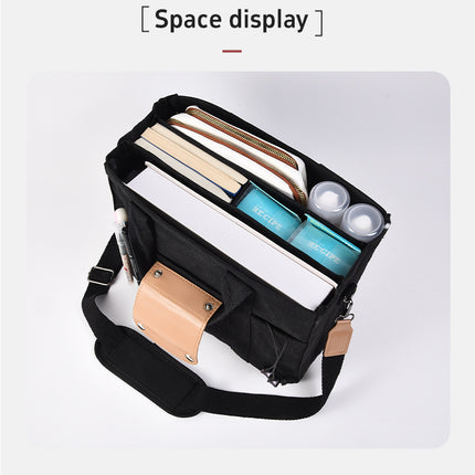 Black Large Capacity Multi-Compartment Tote Bag - Stylish and Versatile for Women, Ideal for Organizing Essentials or as a Mommy Bag(Photography props not included)