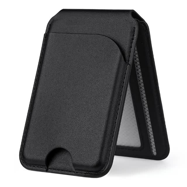 Black MagSafe Magnetic Wallet with Stand