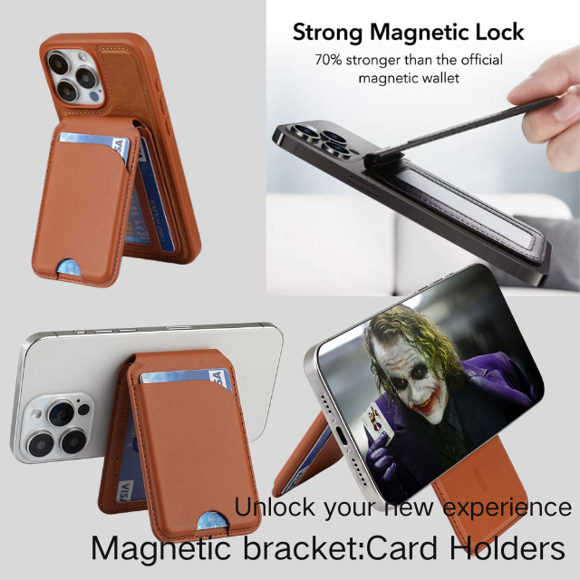 Black MagSafe Magnetic Wallet with Stand – product detail