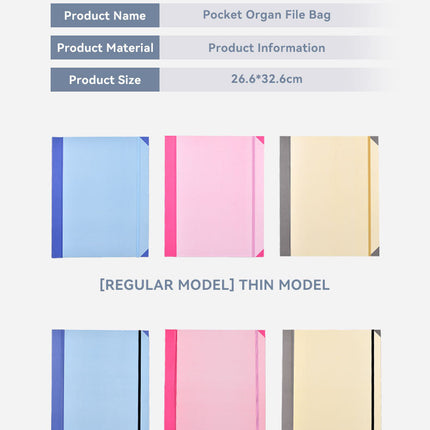 (Thick Version)Yellow Accordion File Binder with 12 Envelopes - Durable Document Organizer