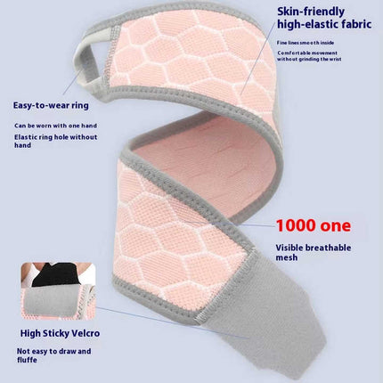 2 Pairs Pink Sports Breathable Wrist Support Wrap Fitness Gym