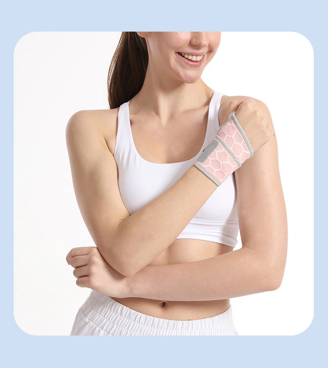 2 Pairs Grey Breathable Sports Wrist Support Wrap