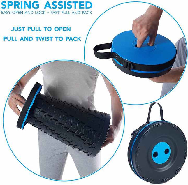 Black Portable Outdoor Telescopic Folding Stool with 100 Weight-Bearing Buckles Lightweight and Compact – product detail