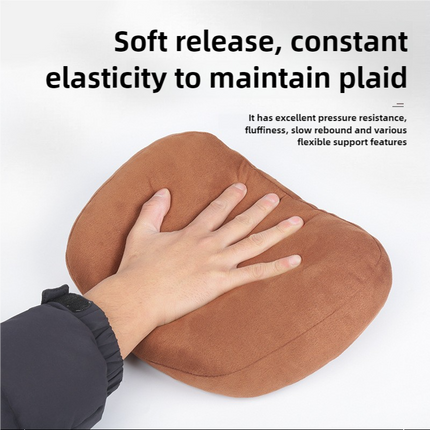Black Luxury Eco-Friendly Suede Car Headrest and Lumbar Cushion Set - Ergonomic Support, All-Season Comfort, Adjustable Straps, and Durable Design for Cars, Office, and Home Use