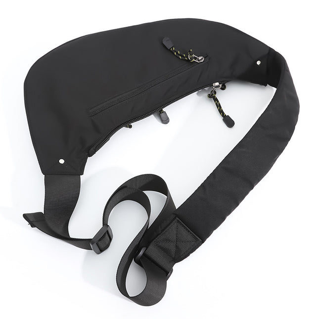 Black And Blue Men's Vintage Chest Bag -Multi-functional Waterproof Crossbody Sling Bag for Outdoor Sports – product detail