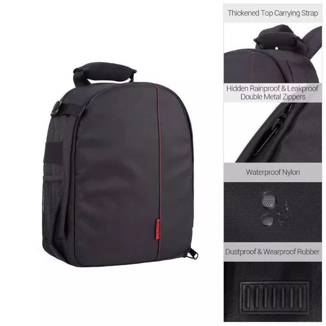 Orange Lining Water-Resistant DSLR Camera Backpack with Tripod Holder Lightweight and – product detail