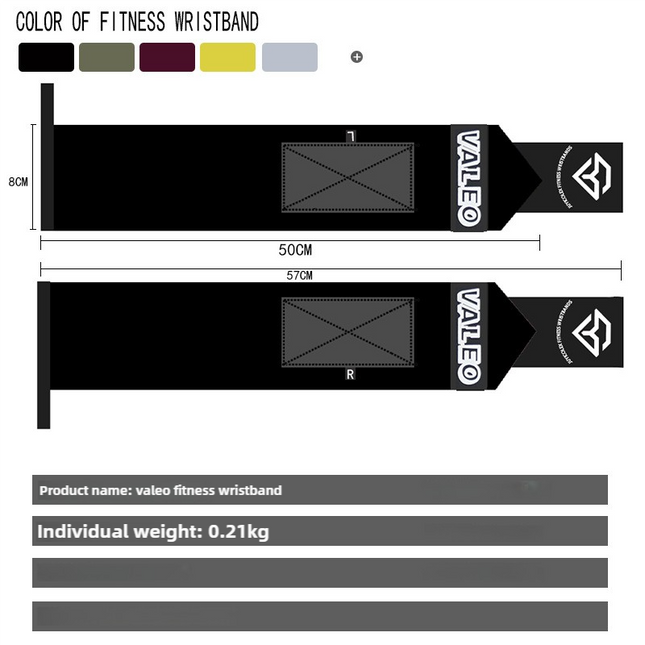 1 Pair Yellow Heavy-Duty Gym Wrist Wraps for Weightlifting