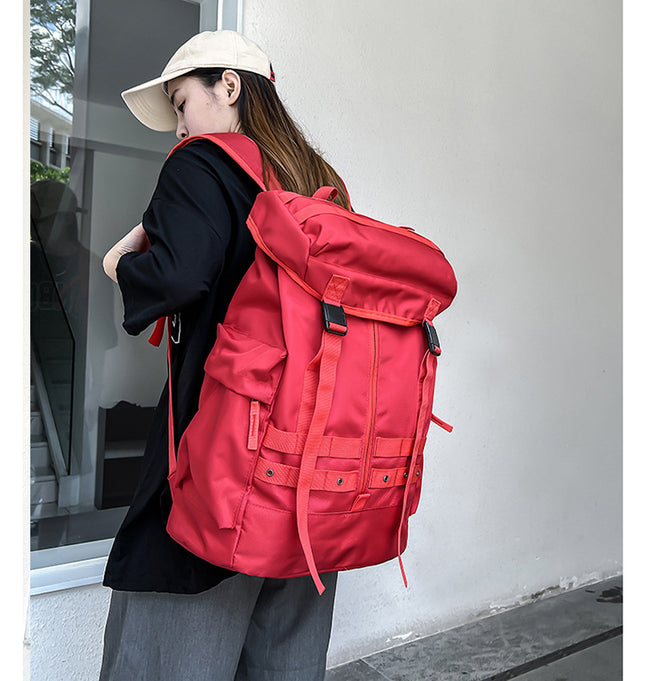 Red Trendy Street Style Backpack