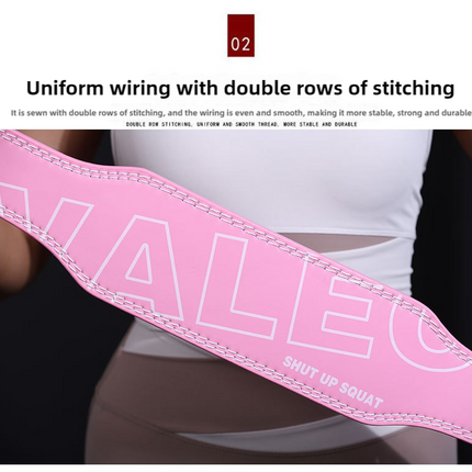 Size S Pink Professional Weightlifting Belt with Sponge Padding for Deep Squat and Deadlift - Men and Women Fitness Support