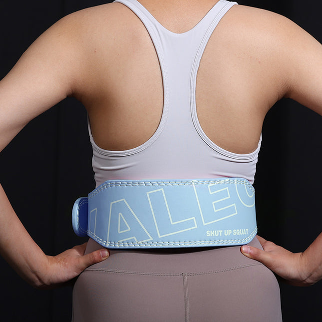 Size M Blue Professional Weightlifting Belt with Sponge Padding