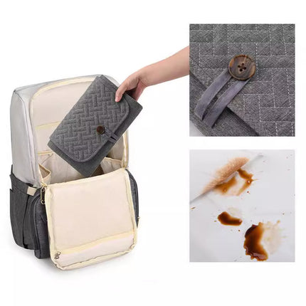 Brown Portable Baby Changing Mat - Waterproof, Foldable, Compact Diaper Pad for Travel & Everyday Use