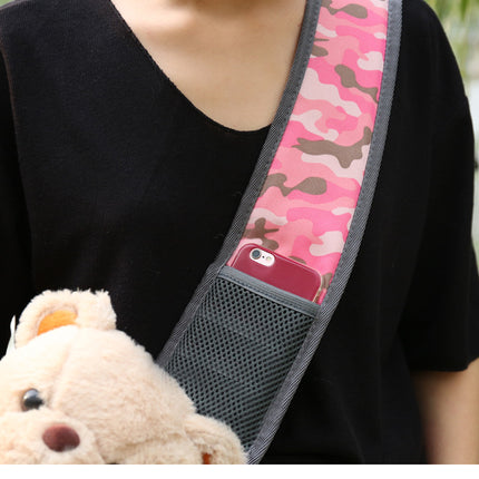 Size S Blue Dog Pattern Lightweight Single Shoulder Pet Sling Bag -  Stylish Durable Oxford Fabric Carrier