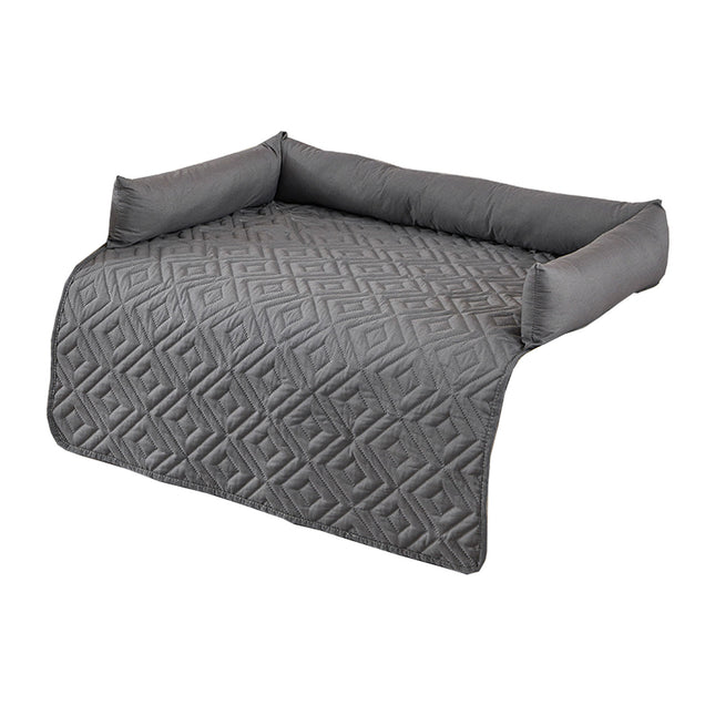 75 75CM Grey Waterproof & Scratch-Resistant Pet Sofa Protector Mat with Pillow Cat & Dog Bed Washable – product detail